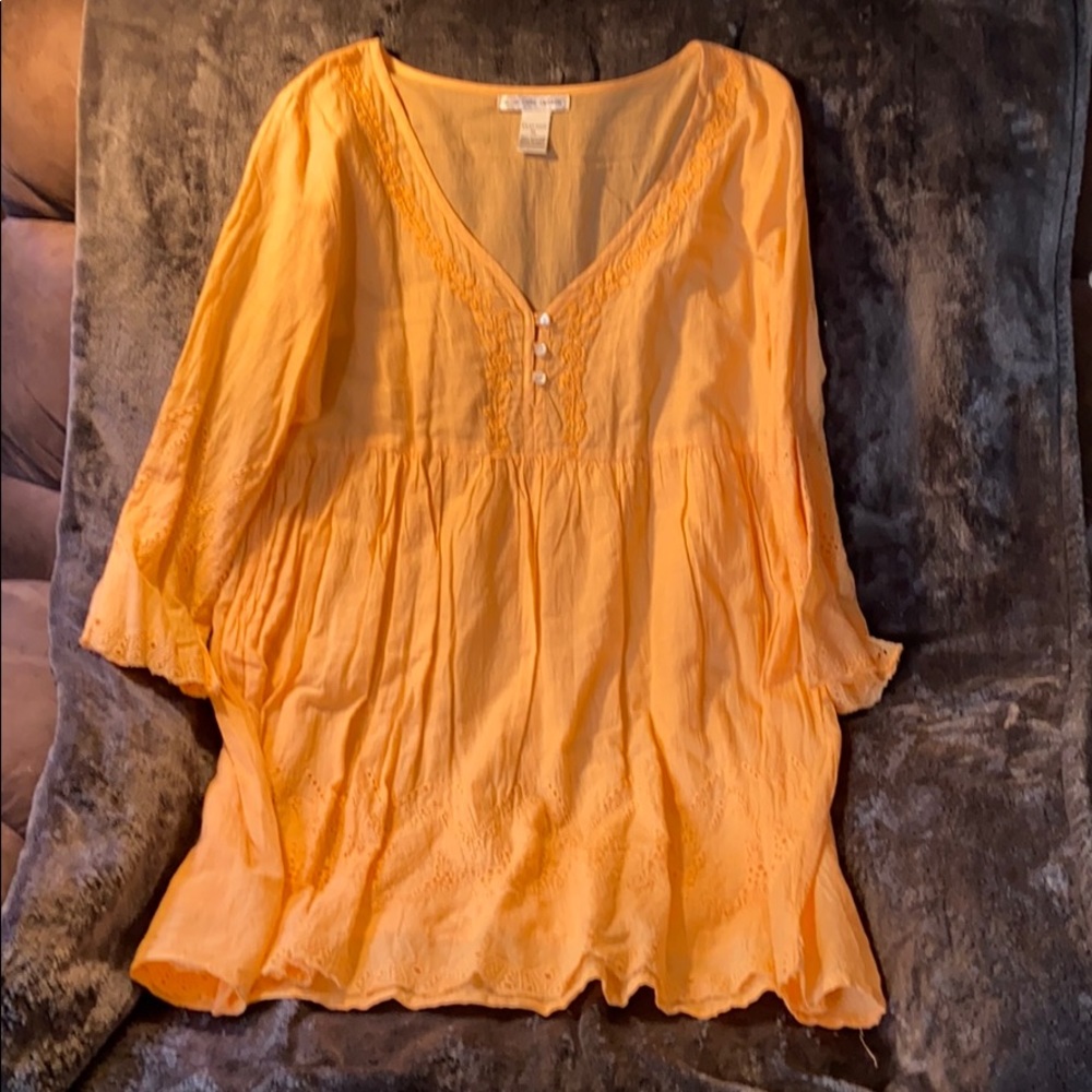 Midi sweet orange dress